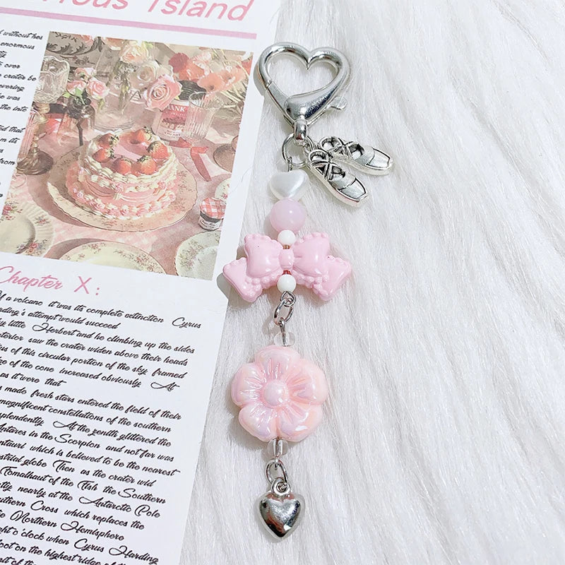 Punk Heart Bow Keychain