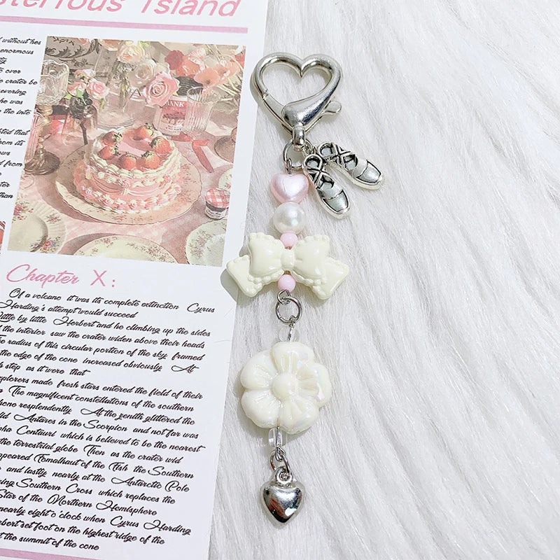 Punk Heart Bow Keychain